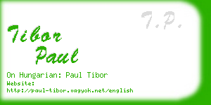 tibor paul business card